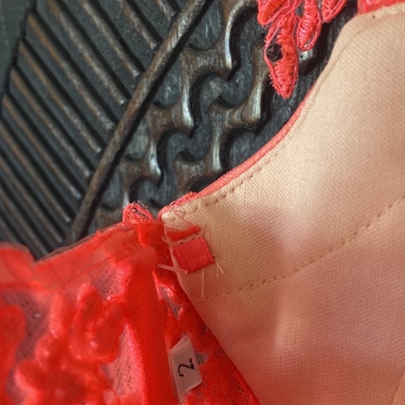 🪸La Femme Two Piece Beaded Pink Grapefruit Coral 2 Piece Prom Formal Dress - Picture 10 of 13